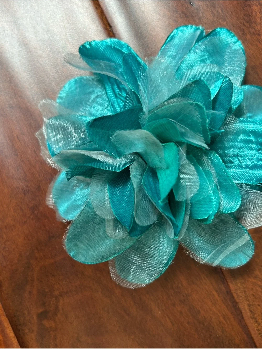 Girls Teal Sequin Tutu Dance Costume with Flower Accent
